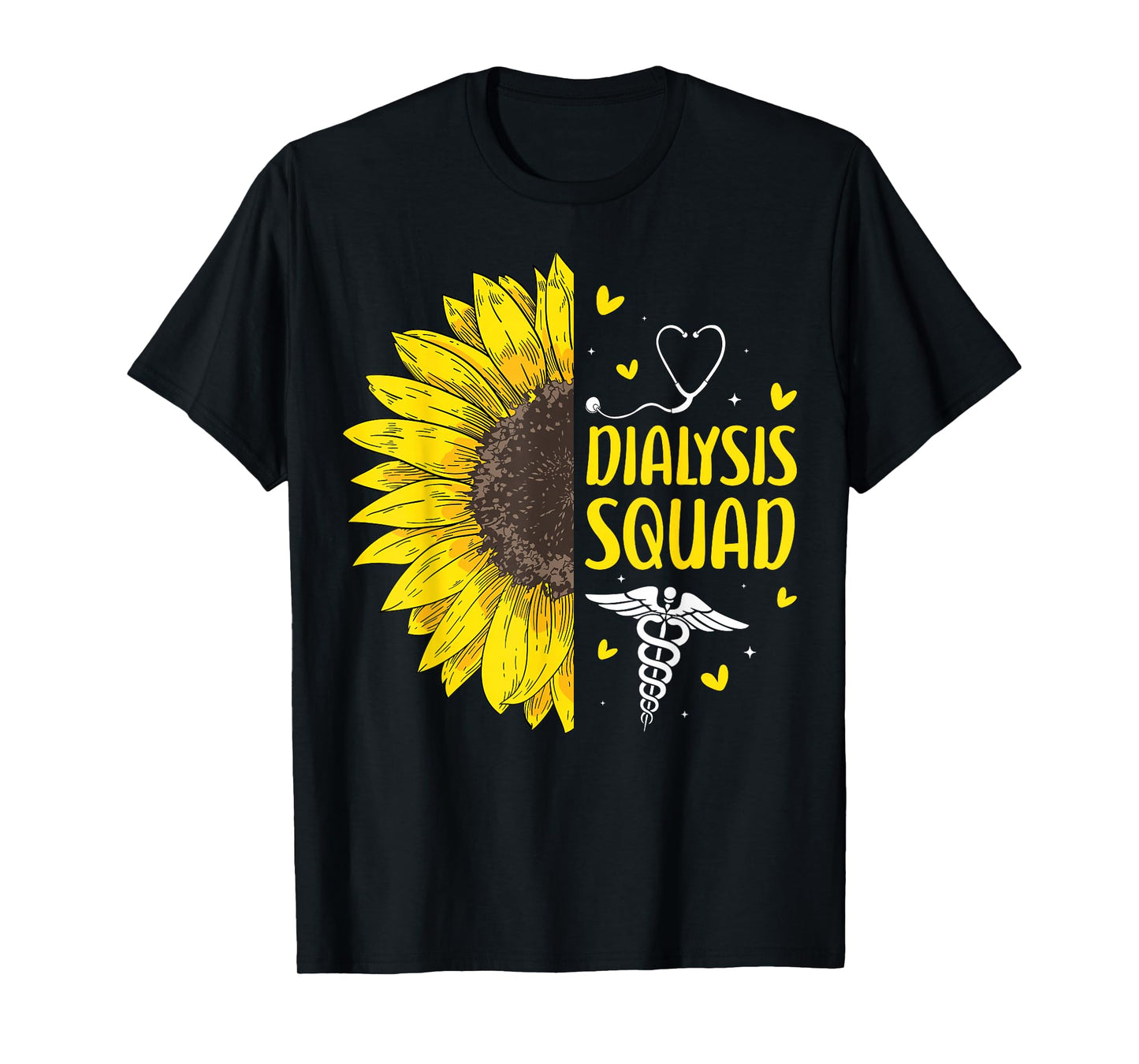 Dialysis Squad Sunflower Nephrology Nurse T-Shirt