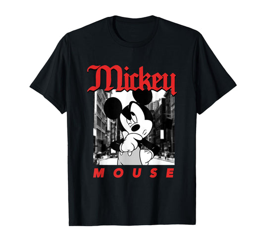 Disney Mickey and Friends Retro City Vibes Monochrome T-Shirt
