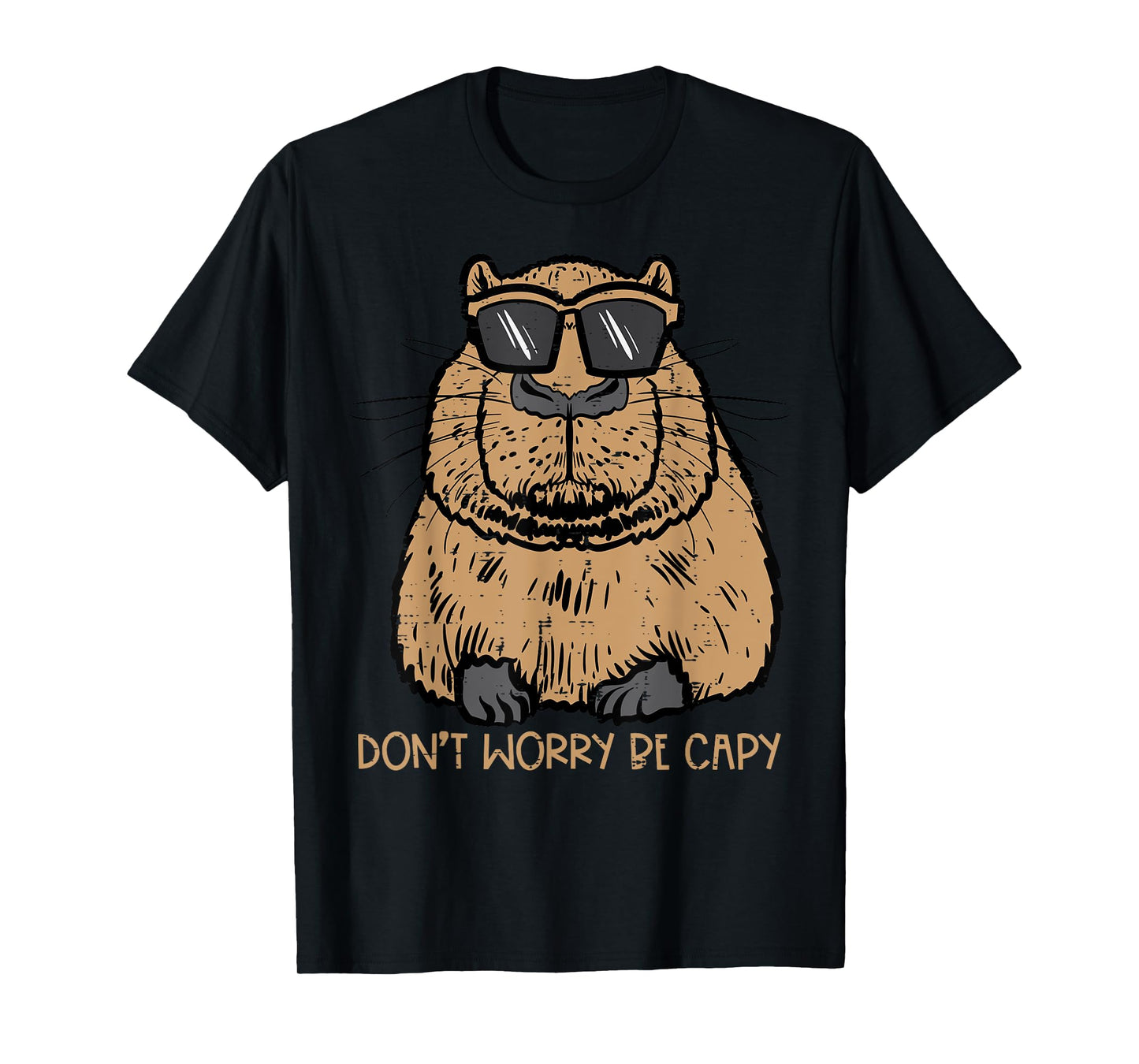 Dont Worry Be Capy Funny Capybara Pet Kids Men Women Teen T-Shirt