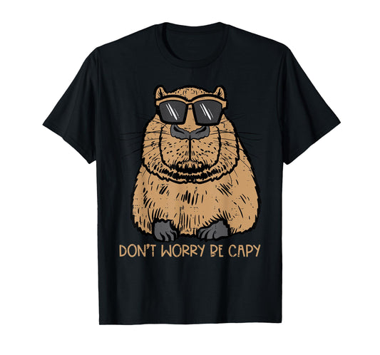 Dont Worry Be Capy Funny Capybara Pet Kids Men Women Teen T-Shirt