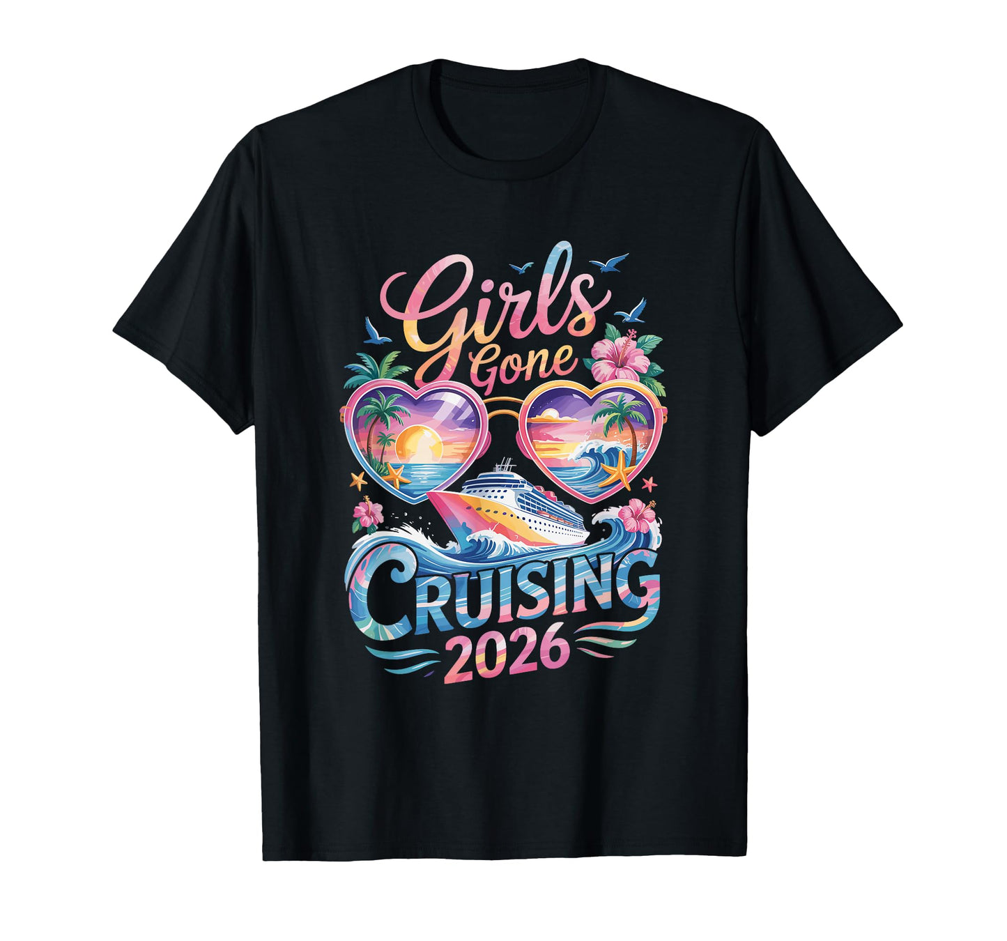 Besties Cruise Trip 2026 Nautical Vibes Girls T-Shirt