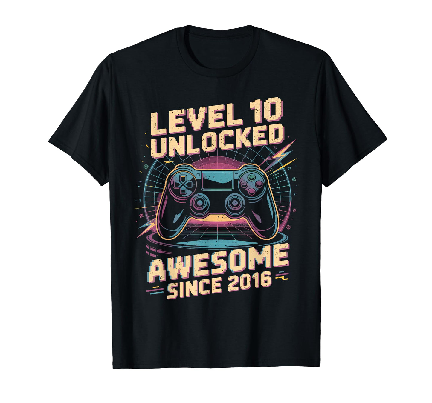 10 Year Old Boy Level 10 Gamer 2016 10th Birthday Party Gift T-Shirt