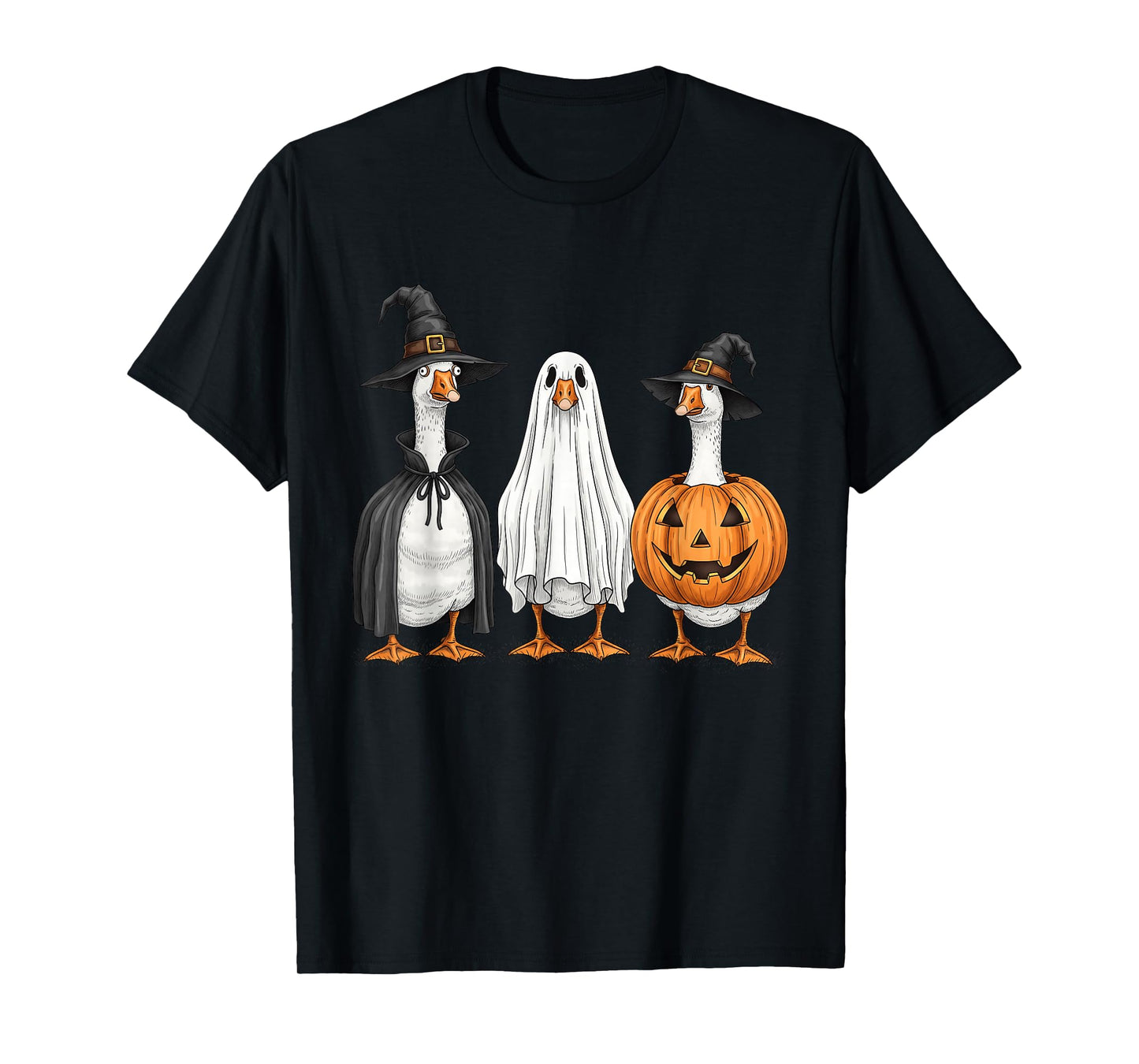 Funny Duck Boo Pumpkin Witchy Funny Halloween Men Women Kids T-Shirt