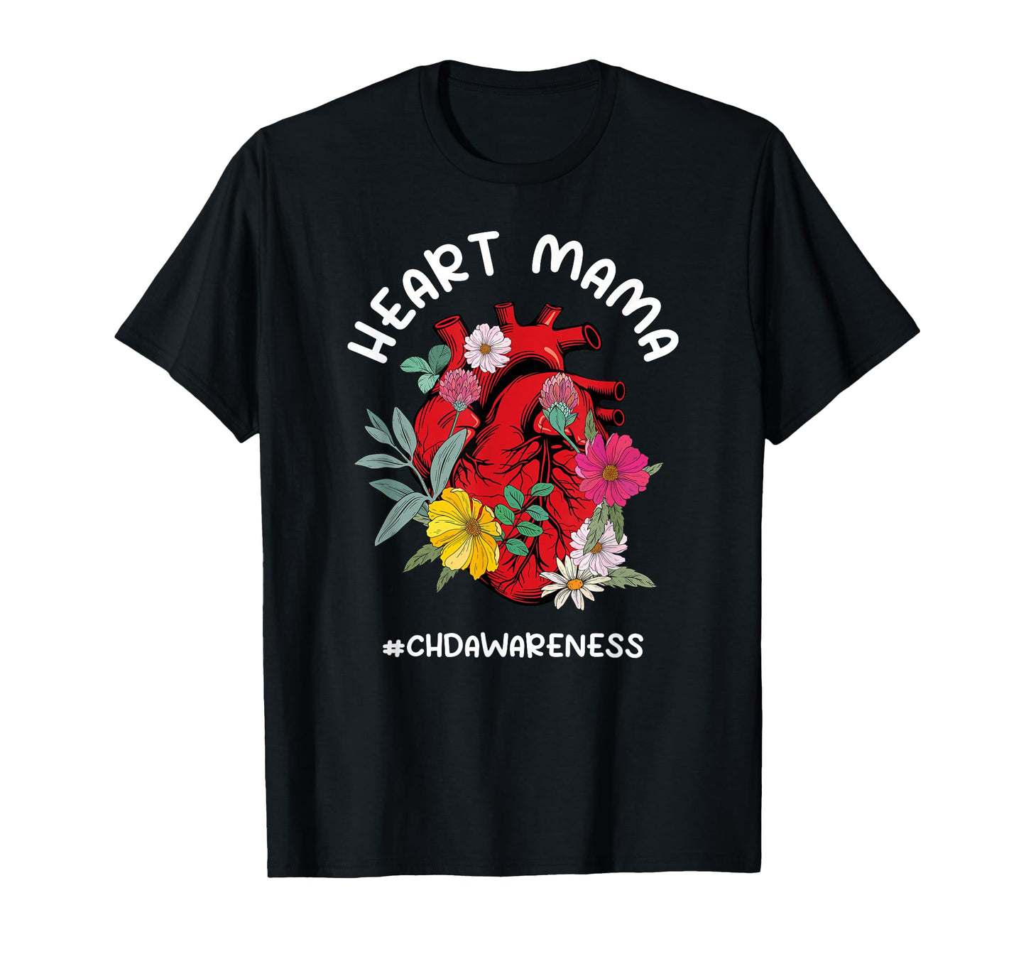 Heart Mama CHD Awareness Proud CHD Mom of A CHD Warrior T-Shirt