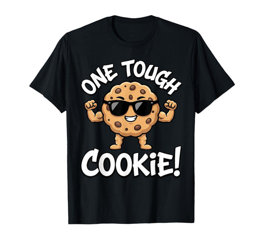 One Tough Humor Cookie Cartoon Strong Cookie Day Birthday T-Shirt