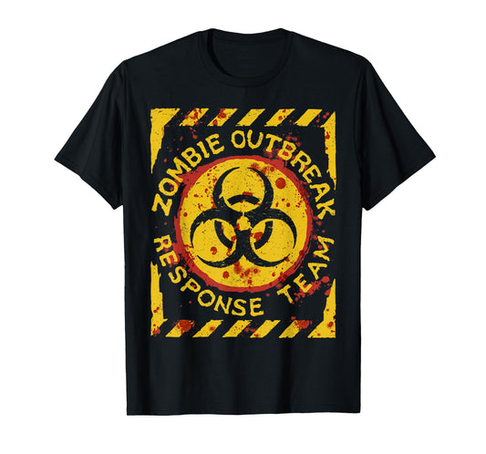 Zombie Outbreak Halloween Response Team Funny Men Apocalypse T-Shirt