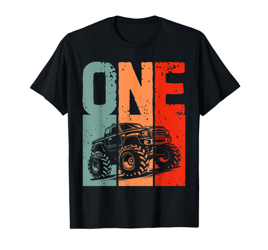 Kids I'm 1 One This Is How I Roll Monster Truck 1st Birthday T-Shirt