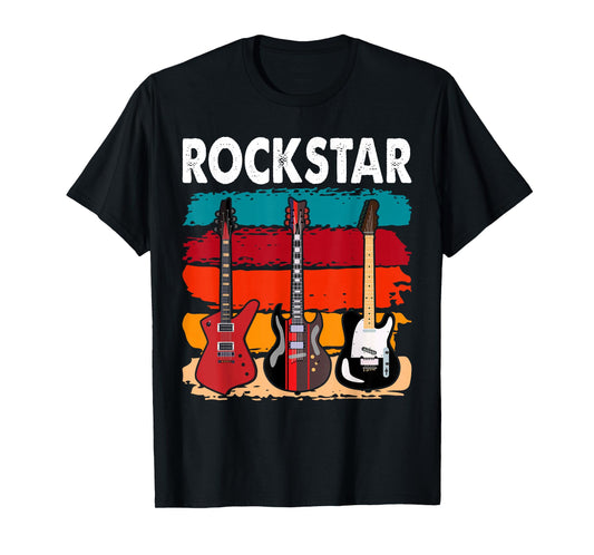 Rockstar Kids Vintage Guitar T-Shirt