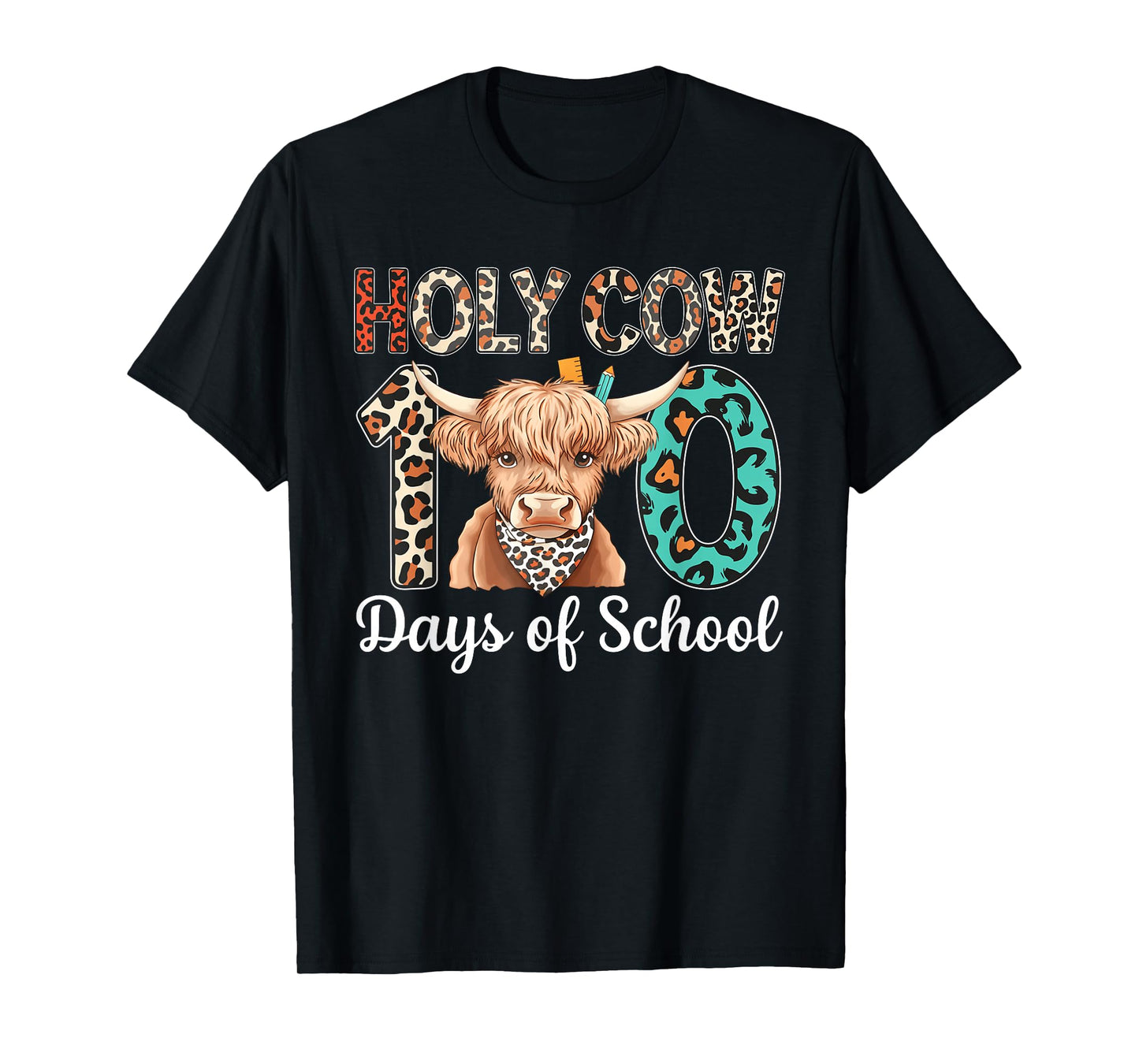 Holy Cow 100 Days of School 100th Day Smarter Teacher Kids T-Shirt