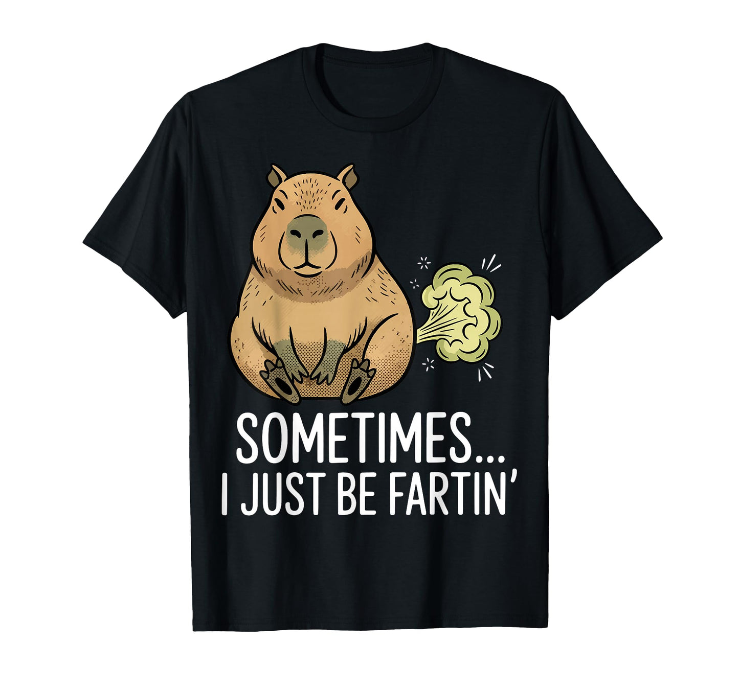 Sometimes I Just Be Farting Funny Capybara Humor Graphic T-Shirt