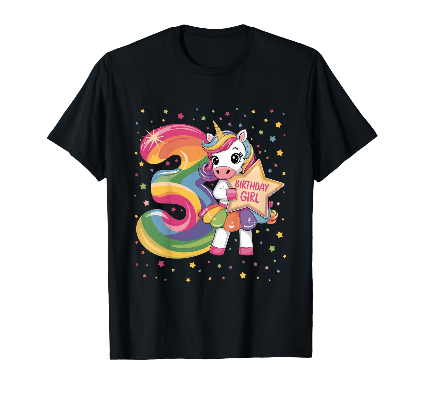 3 Year Old Unicorn 3nd Birthday Girl T-Shirt