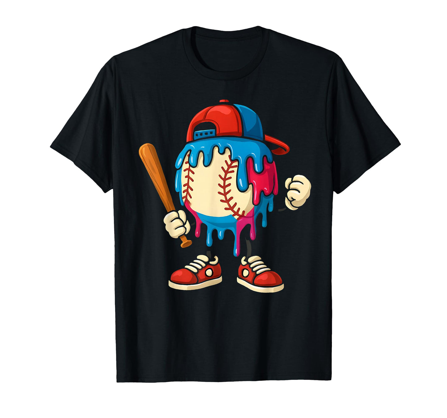 Baseball Drip Boys Ice Cream Drip Youth Sport Game Day T-Shirt