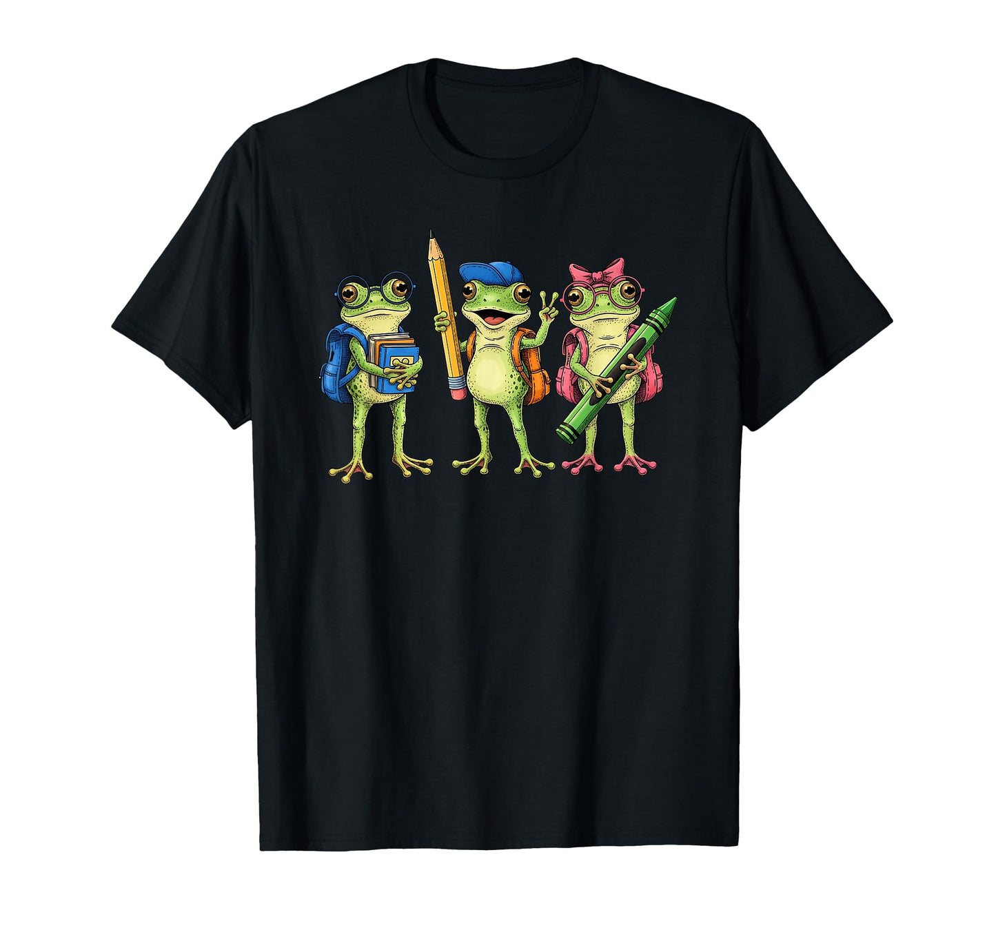 Trio Cute Frogs Welcome Back to School Teachers Girls Boys T-Shirt