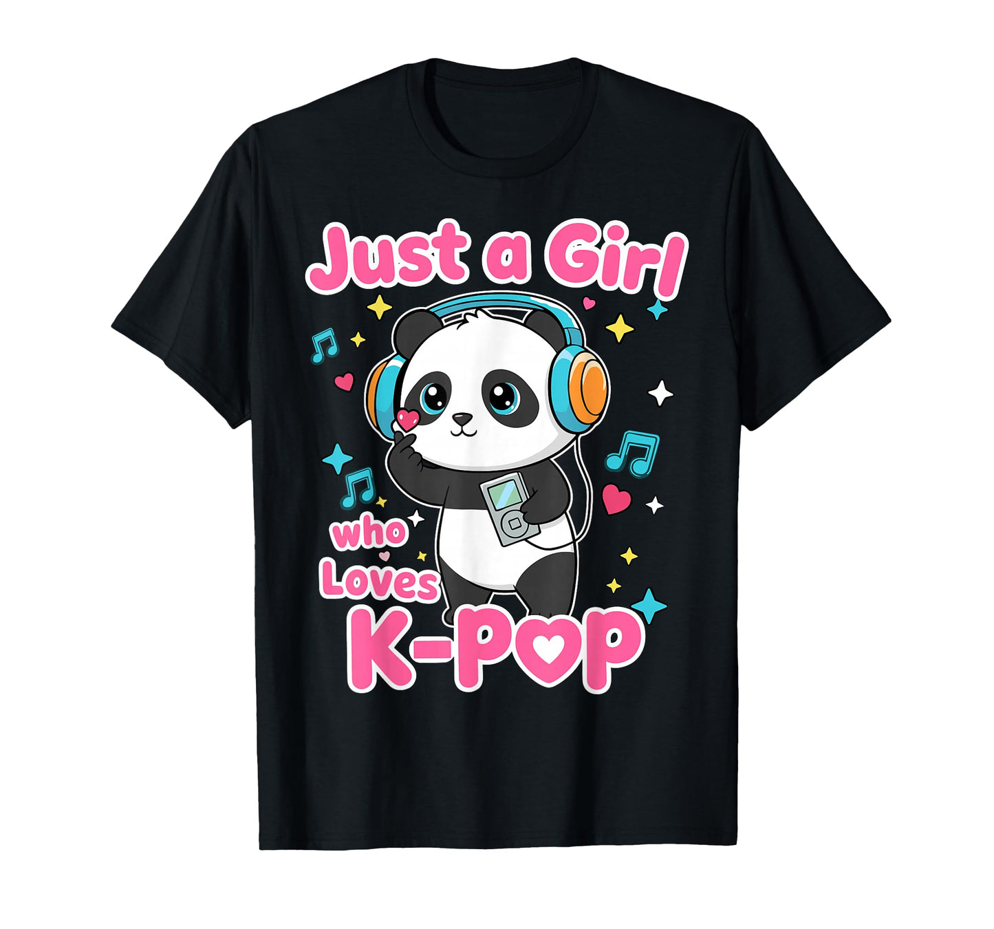 Just A Girl Who Loves K-Pop Cute Panda T-Shirt