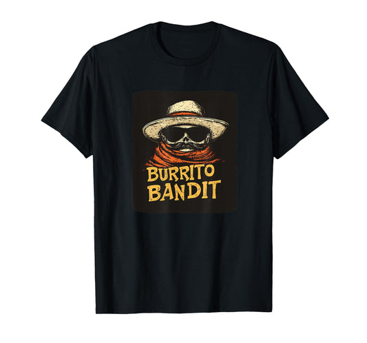 Burrito Bandit with Sunglasses and Sombrero Costume T-Shirt