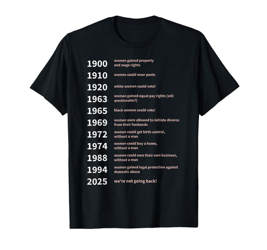 Women's Rights Gained by Date - Women Rights T-Shirt