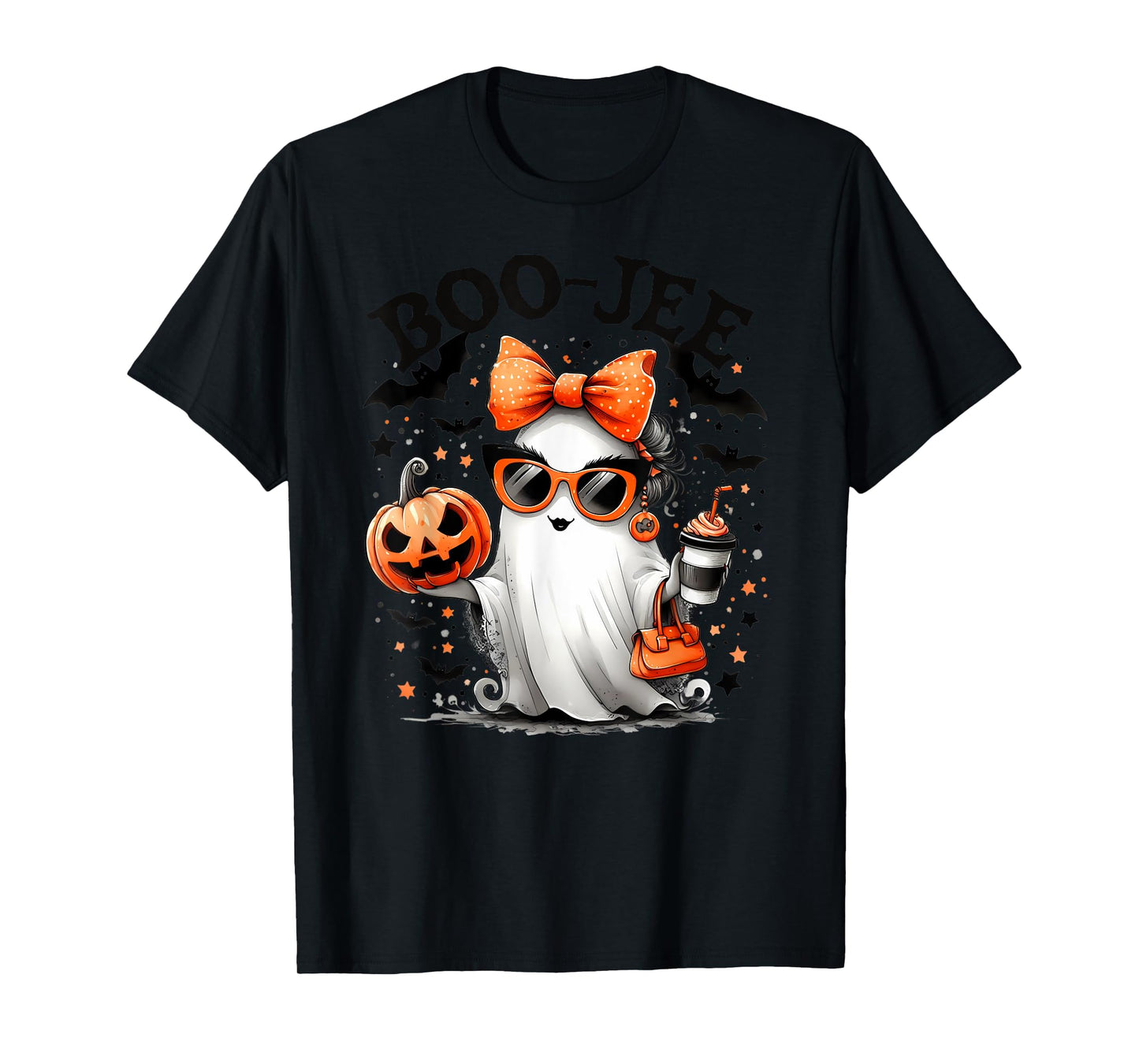 Halloween Trick or Treat BOO-GEE Ghost And Pumpkin T-Shirt