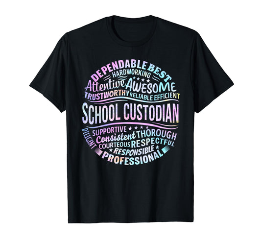 School Custodian Janitor Funny Appreciation Gift T-Shirt