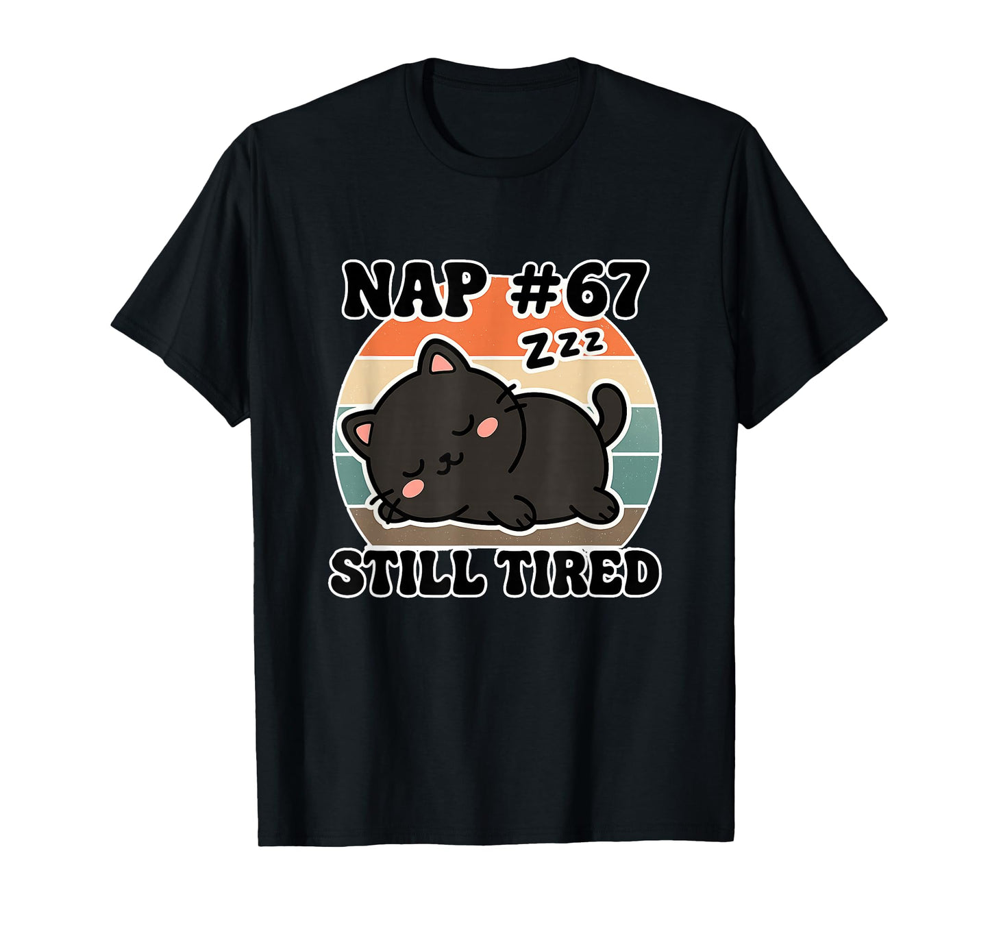 Kawaii Anime Cat NAP 67 Quote 6 7 Meme Graphic Tees T-Shirt