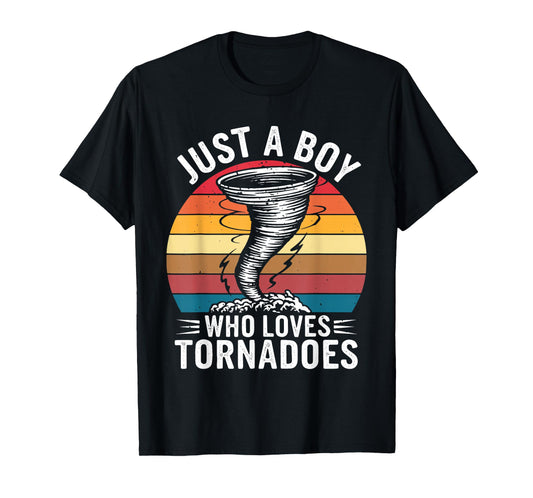 Just A Boy Who Loves Tornadoes Shirt Kids Toddler Boy T-Shirt