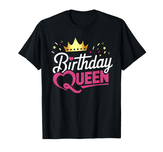 Birthday Queen Crown Graphic Birthday Vibes Birthday Queen T-Shirt