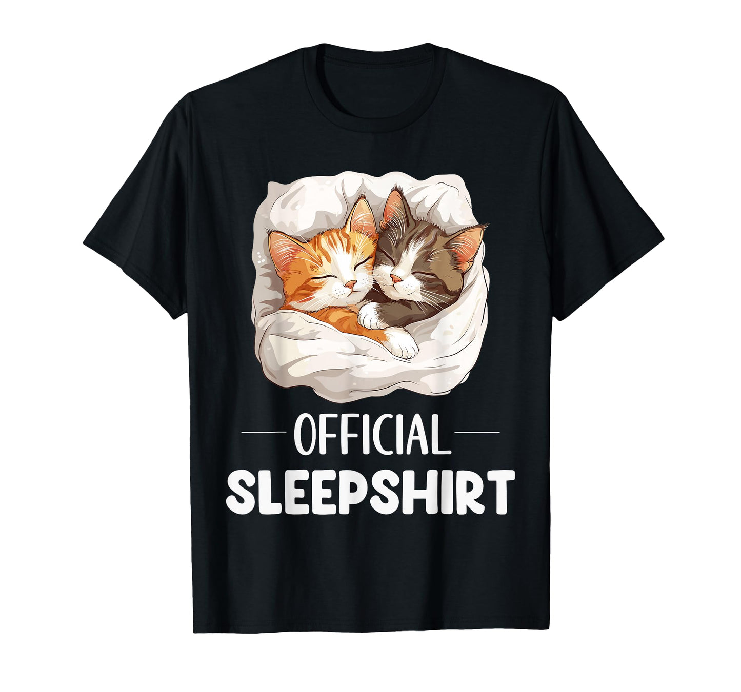 Official Sleepshirt Cute Sleeping Cat Animal Lovers Pajama T-Shirt