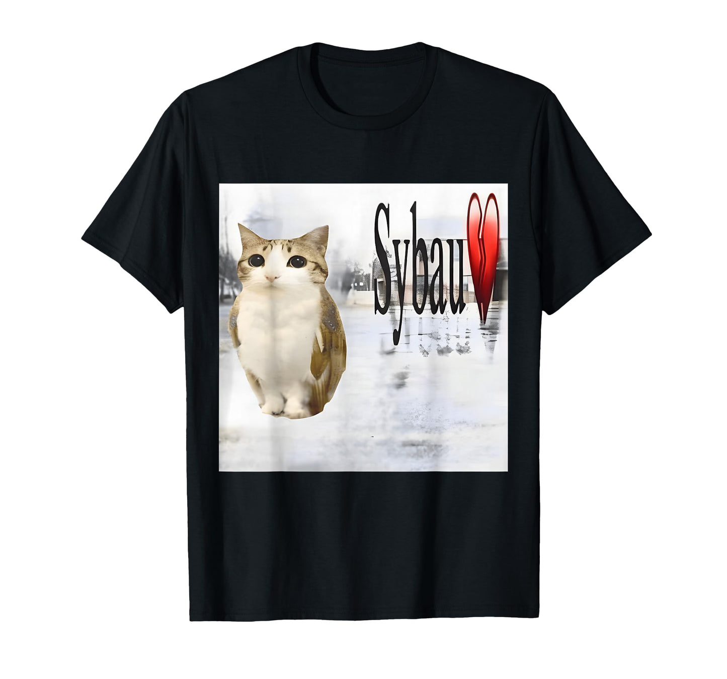 Sybau Cat Owl Silly Meme Stupid Brainrot Meowl Ai Meme T-Shirt