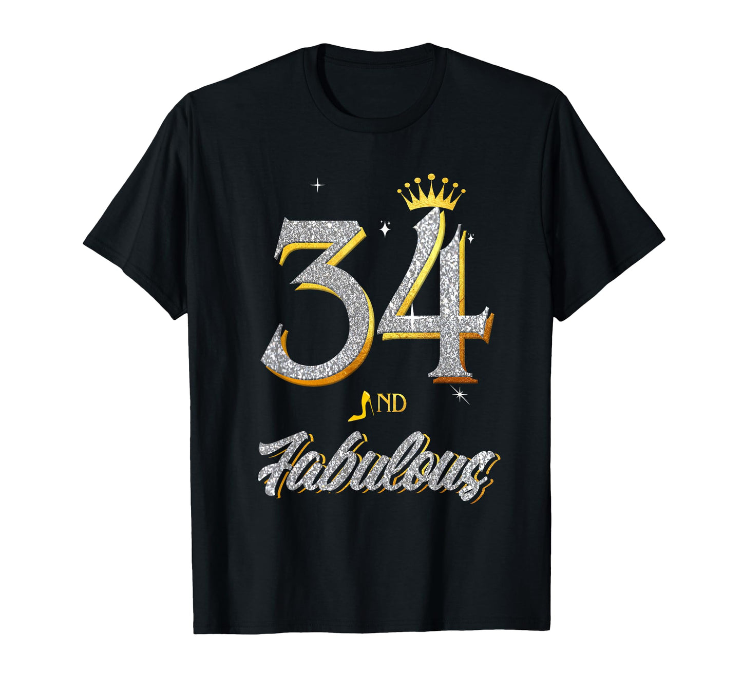 34th Birthday and Fabulous for Girl Women 34 Years Old T-Shirt