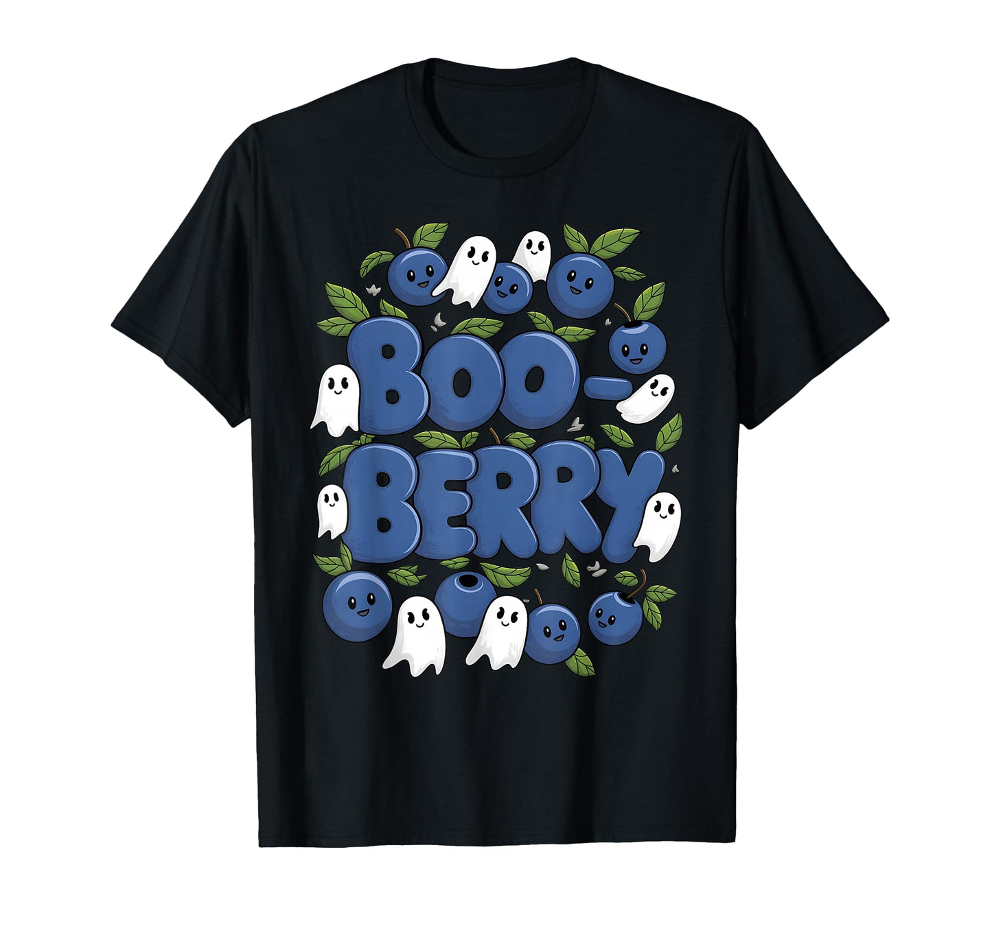Boo Berry Blueberry Halloween Funny Ghost Costume Boys Girls T-Shirt