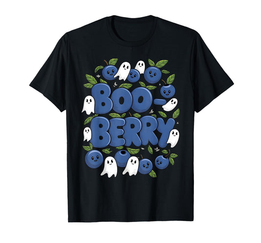 Boo Berry Blueberry Halloween Funny Ghost Costume Boys Girls T-Shirt