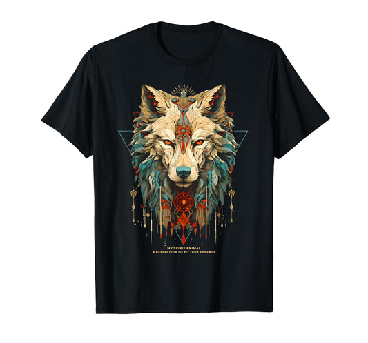 Wolf Spirit Animal Sacred Shaman Native American Clan T-Shirt