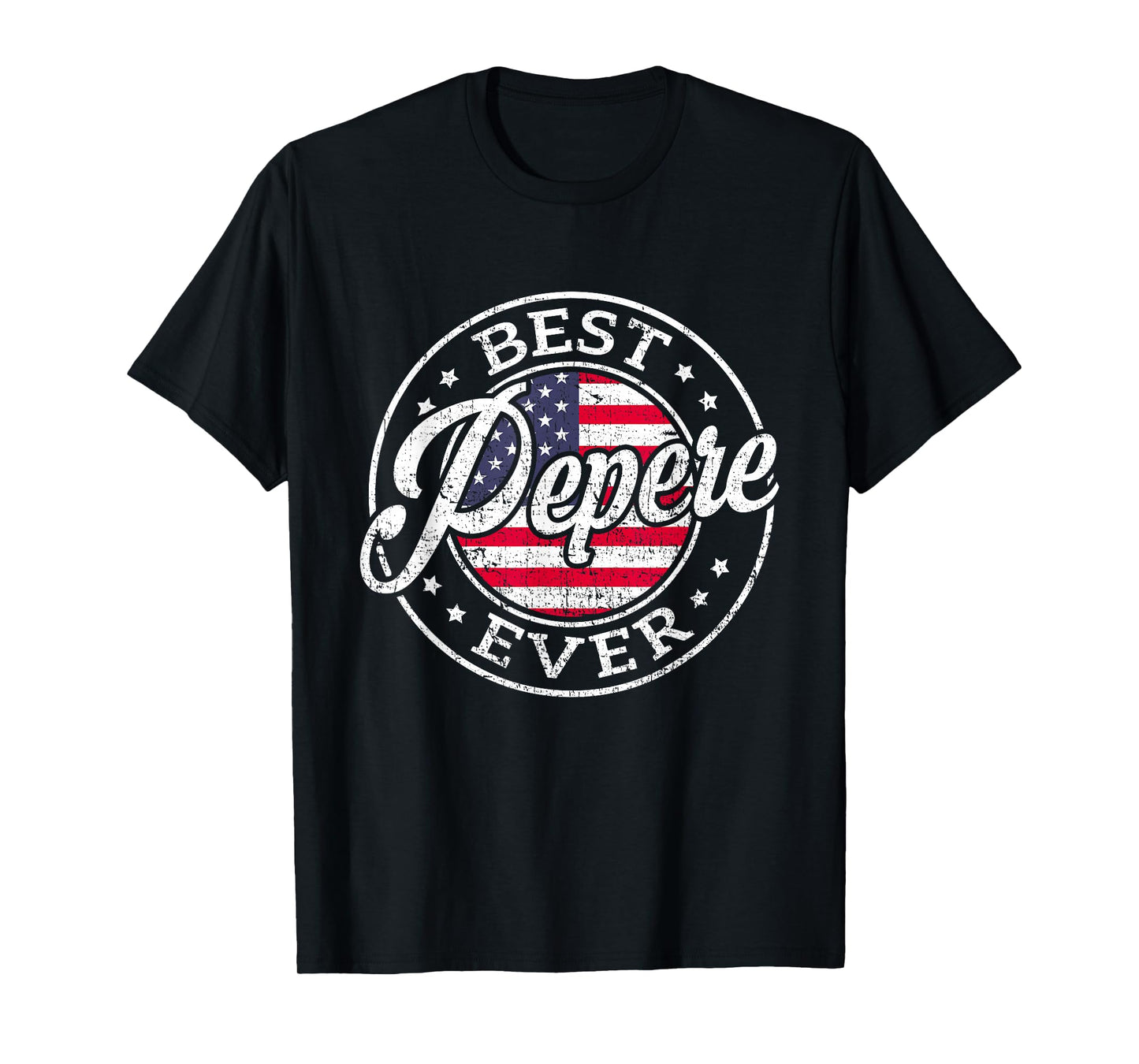 Best Pepere Ever USA Flag Fathers Day Family T-Shirt
