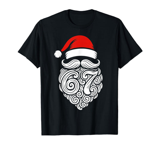 Funny Six Seven 6 7 Meme Santa Christmas Shirt Men Boys Teen T-Shirt
