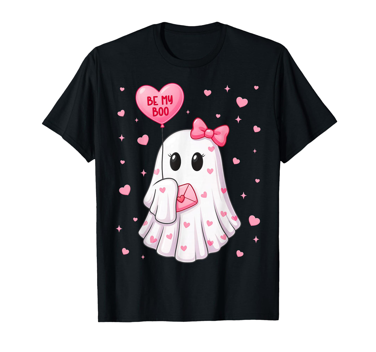 Bee My Boo Heart Boo Ghost Valentine Outfit Women Girl Kid T-Shirt