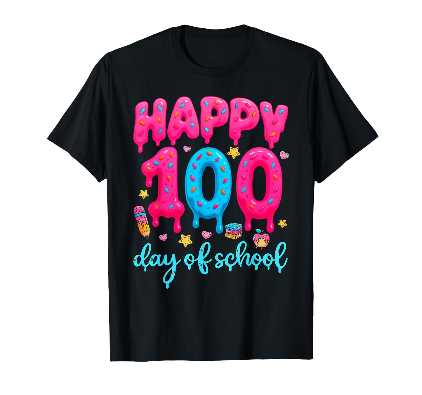 Happy 100th Day of School Teachers Student 100 Days Smarter T-Shirt