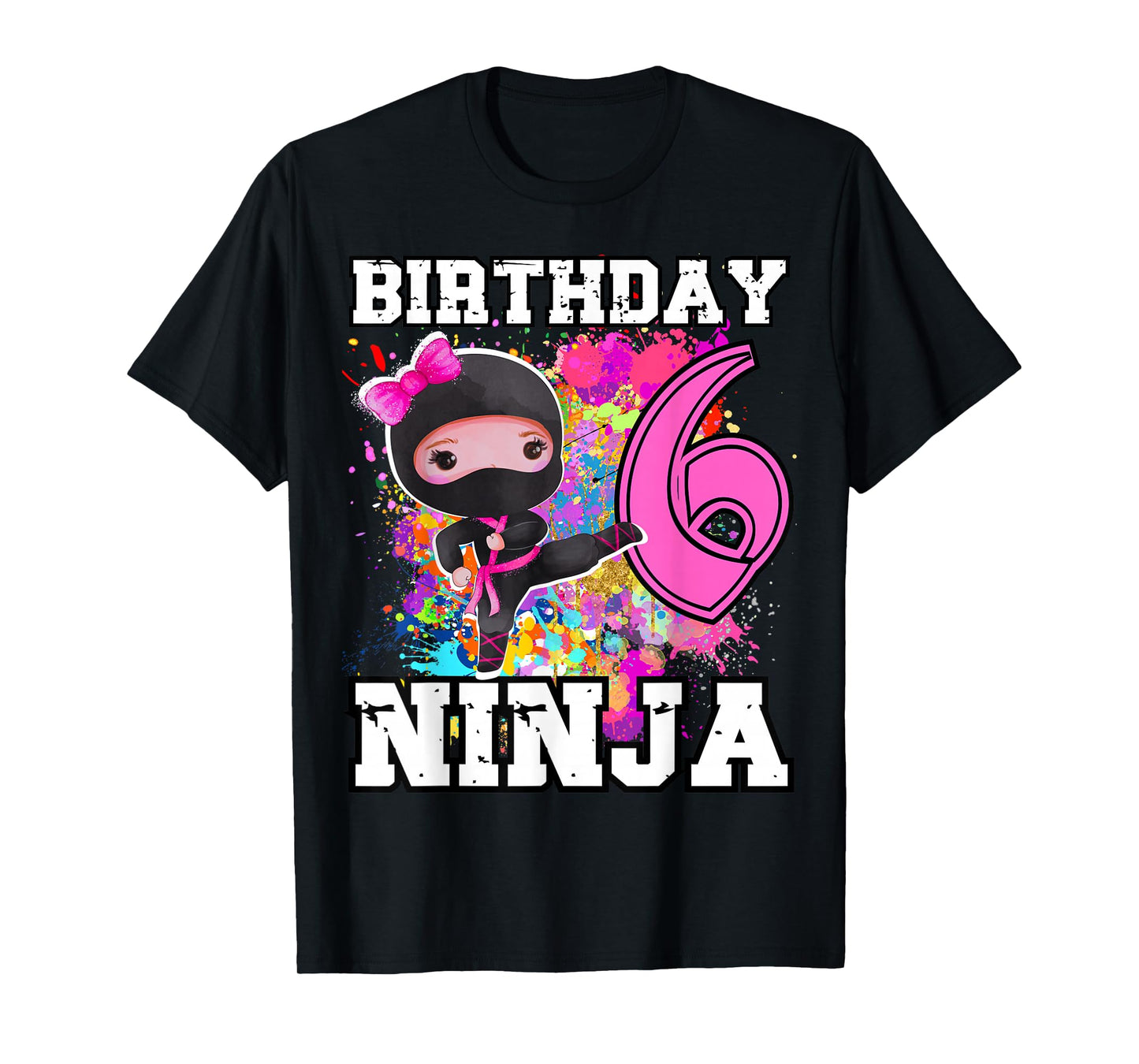 Birthday Ninja 6 year old Funny Ninja Party Birthday T-Shirt