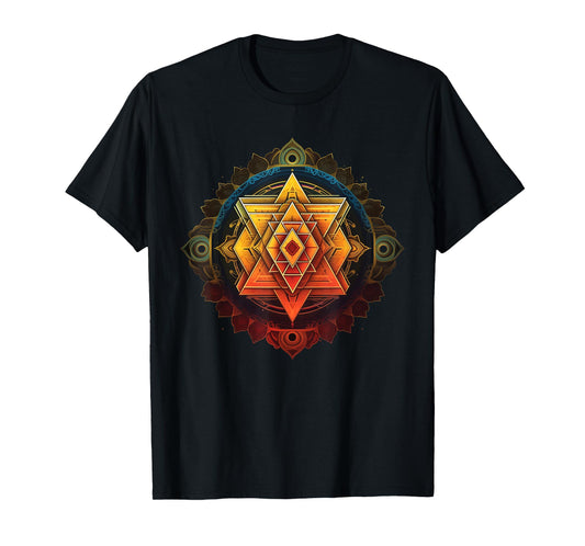 Sri Yantra Sacred Geometry Spiritual Healing T-Shirt