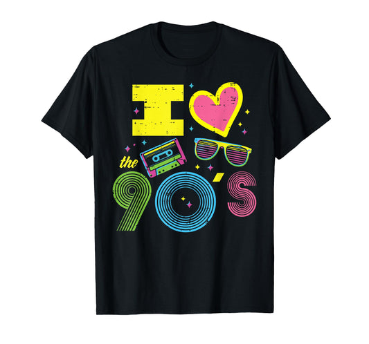 I Love Heart The 90s Retro Throwback Vibes Women Men Kids T-Shirt