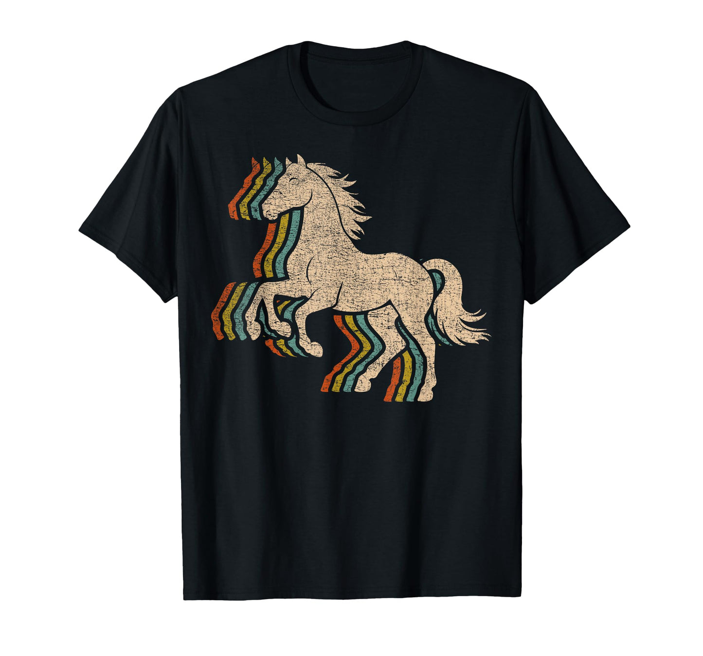 Horse Distressed Vintage Retro Graphic Equestrian #25D10 T-Shirt
