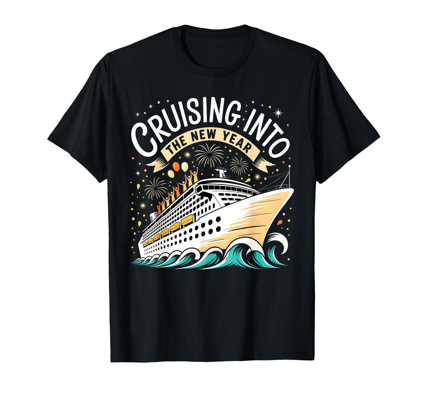 Cruising Into The New Year 2026 Matching Family Cruise Party T-Shirt
