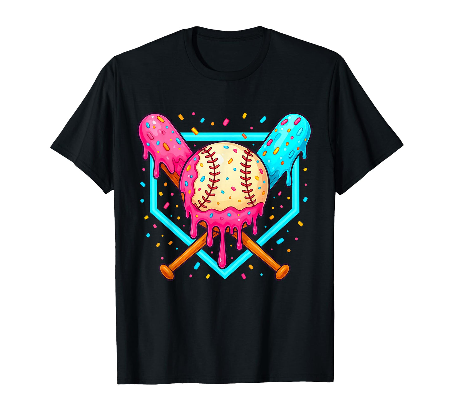 Ice Cream Baseball Drip Respect The Drip Youth Boy Baseball T-Shirt