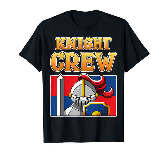 Knight Crew Kids Birthday Medieval Armor Theme Family Party T-Shirt