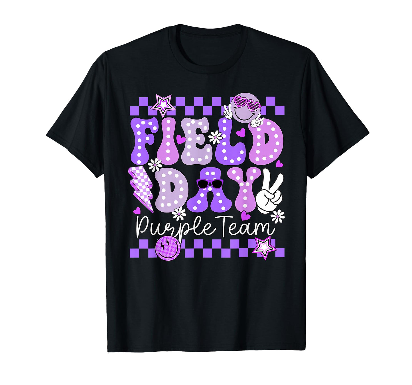 Funny Field Day Purple Team Field Trip Matching Teacher Kids T-Shirt