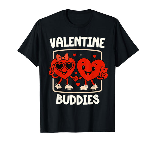 Valentine Buddies Twin Bestie Friends Matching Boys Girls T-Shirt