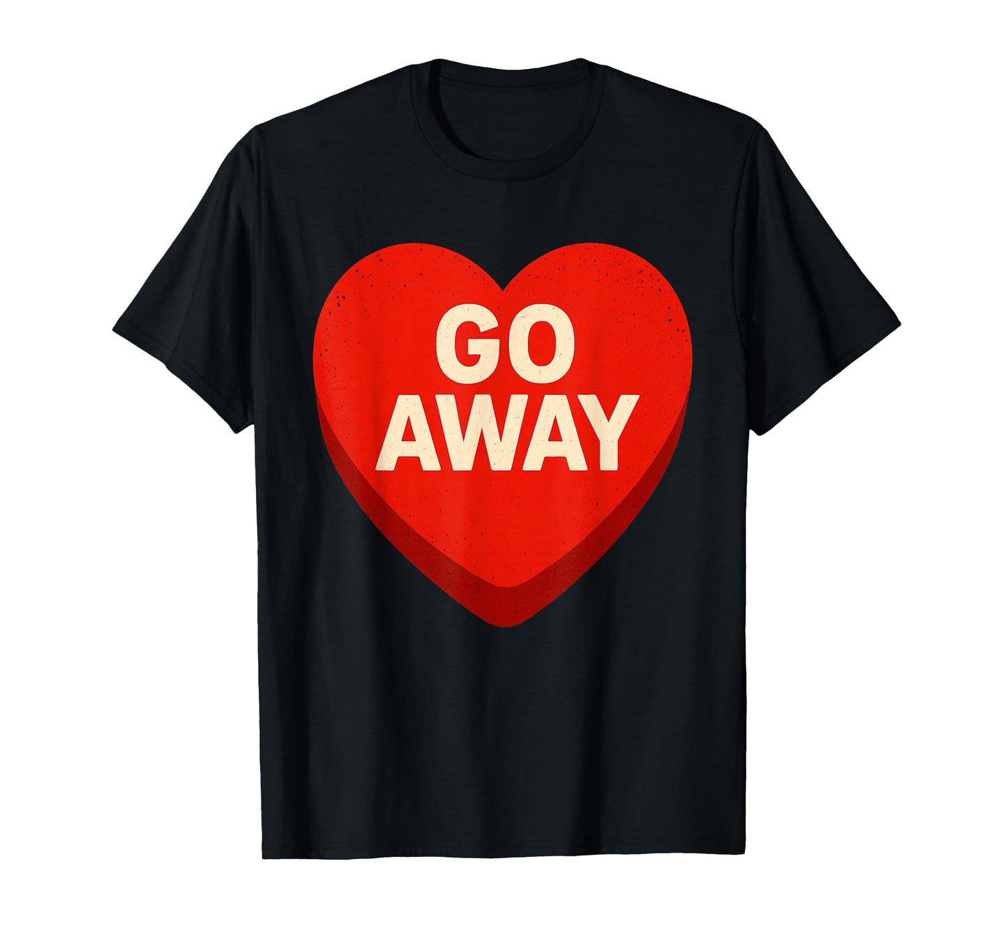 Anti Valentines Day Goth Emo Candy Heart Go Away T-Shirt