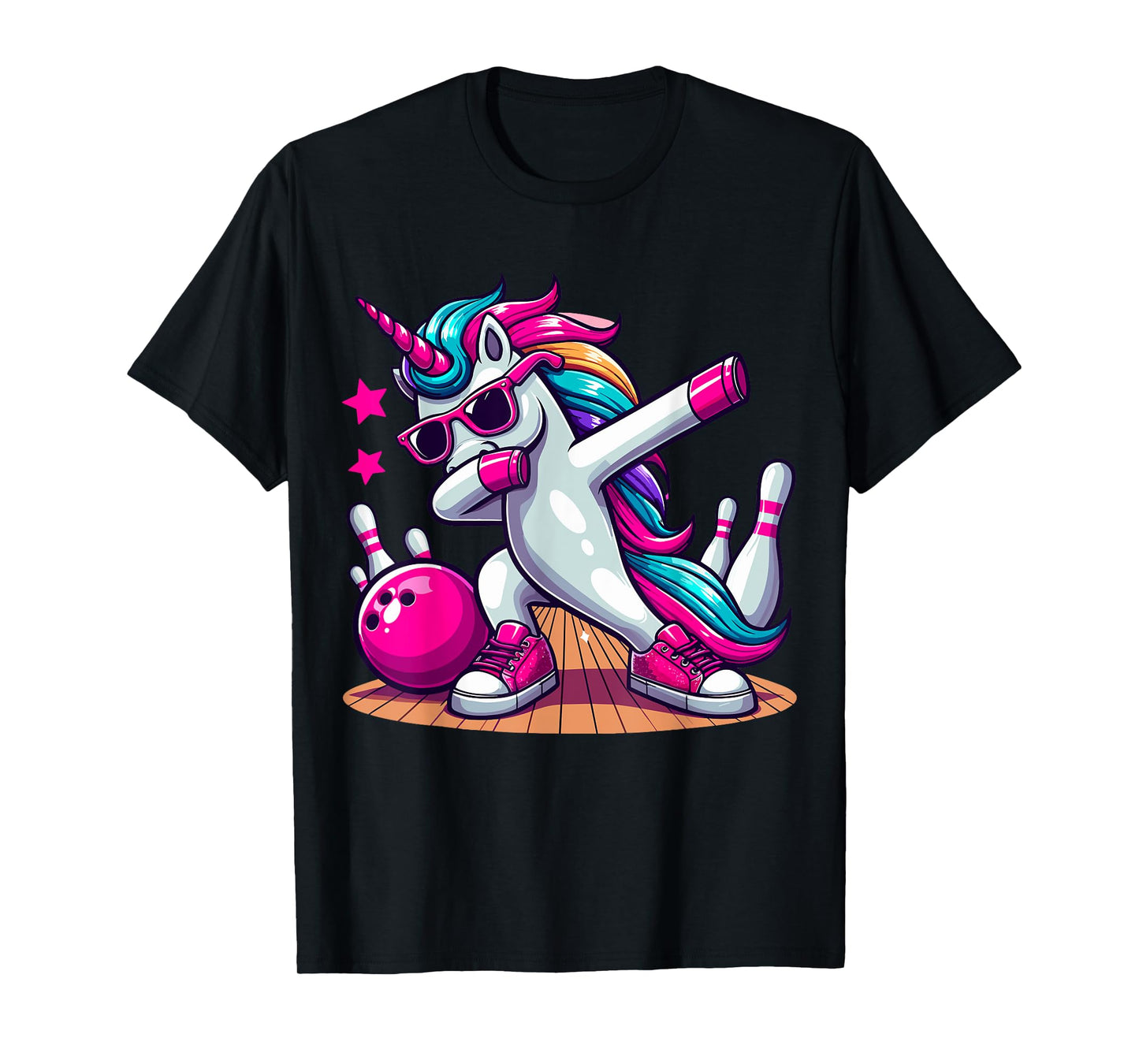 Dabbing Unicorn Bowling T-Shirt