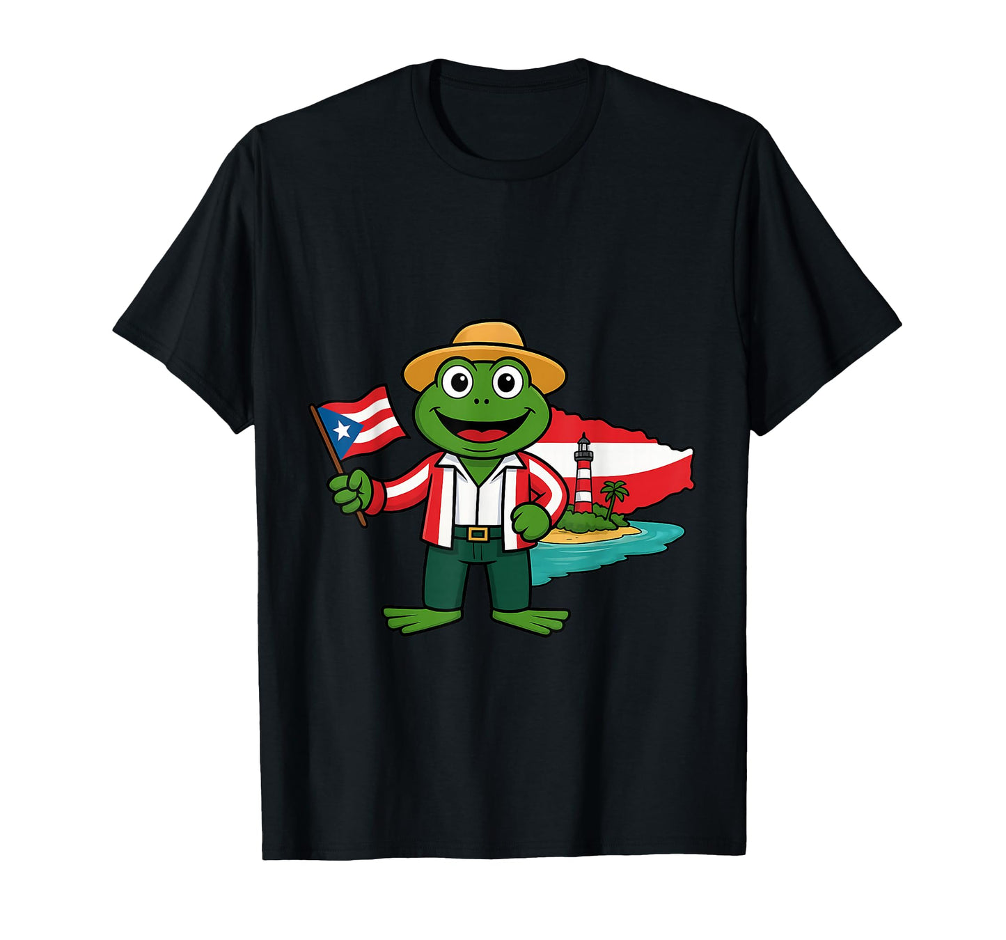 Puerto Rico Coqui Frog Flag Shirt for Men Women Kids T-Shirt