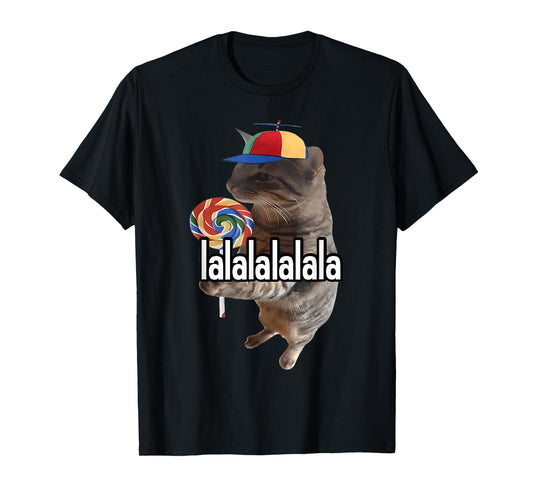 Silly Cat With Lollipop Meme T-Shirt