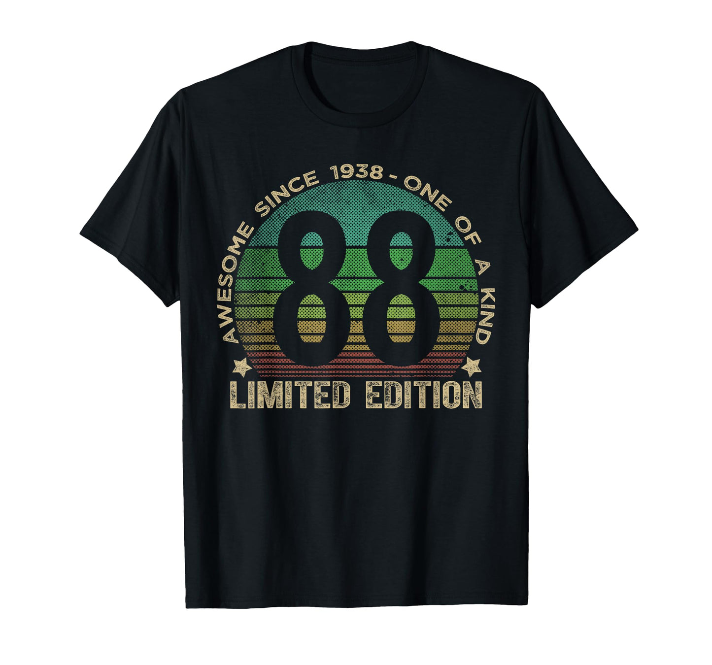 88 Year Old Gifts Vintage 1938 Limited Edition 88th Birthday T-Shirt