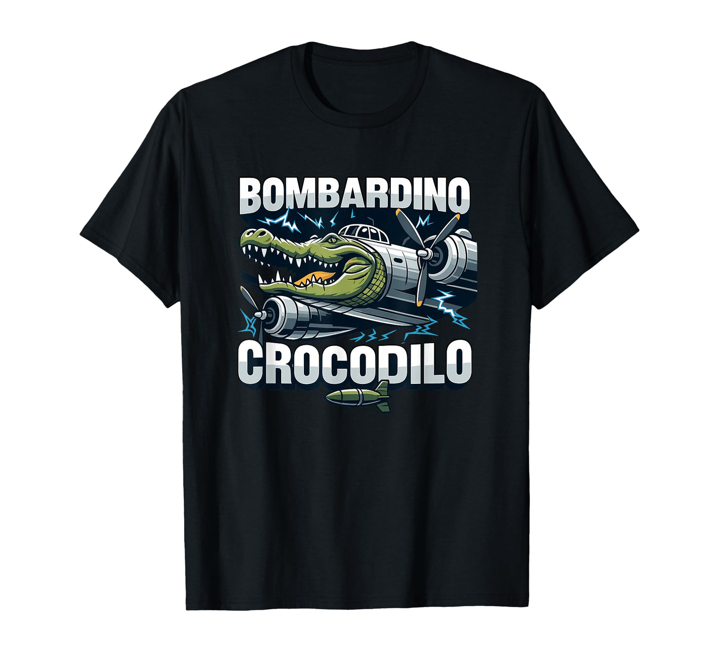 Italian Brainrot Bombardino Crocodilo, Funny Brain Rot Meme T-Shirt